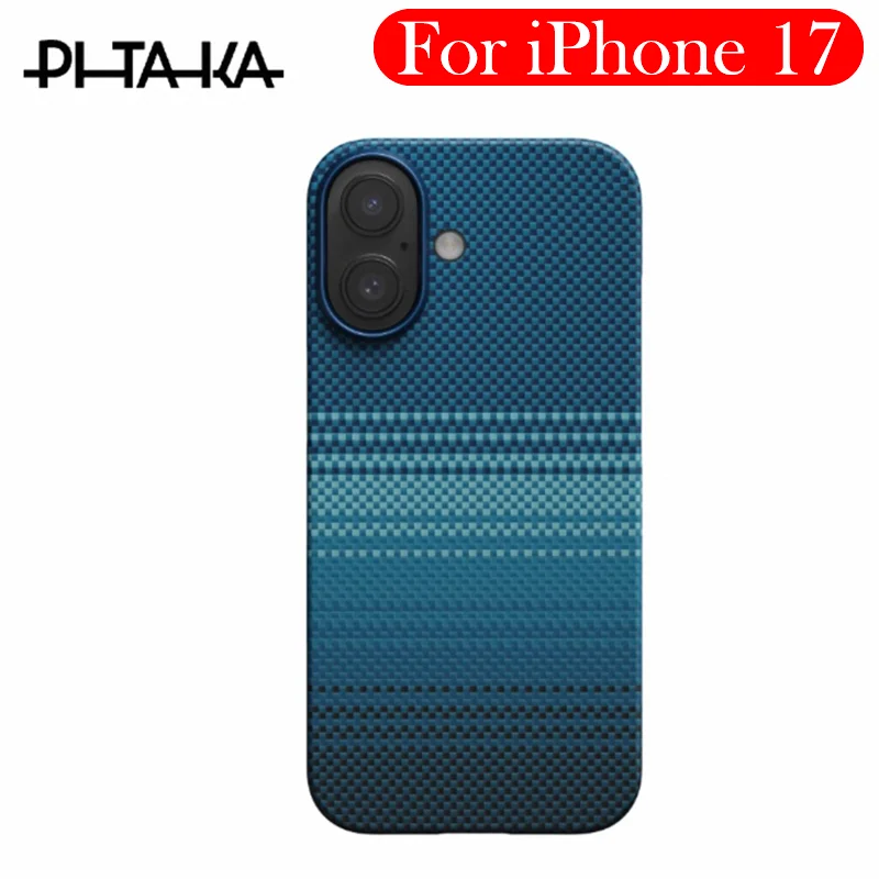 

Чехол Pitaka для iPhone 17, задняя крышка с кевларовой беспроводной зарядкой для IPHONE 17