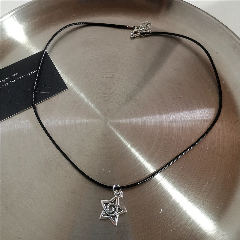 Gothic Punk Y2K Kreuz Stern Anhänger Kette Halskette Collares Für Frauen Männer Mann Vintage Rock Grunge EMO Charme Schmuck Zubehör