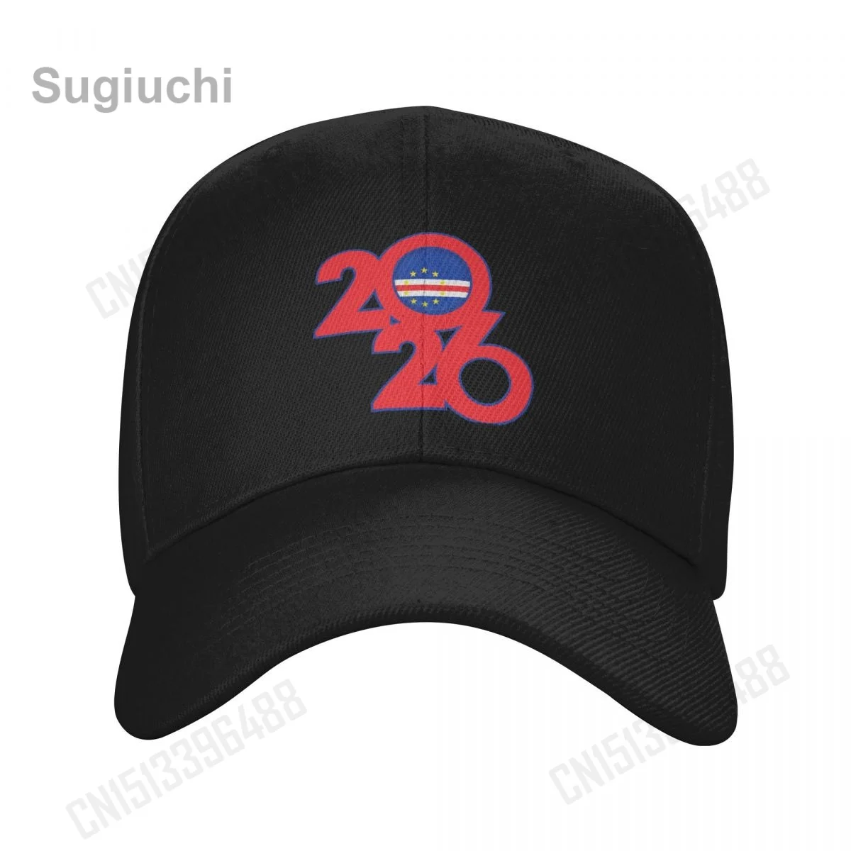 كيب فيردي العلم مع 2026 قبعة بيسبول الشمس تنفس قابل للتعديل الرجال النساء قبعة كرة القدم في الهواء الطلق لمحبي هدية #1