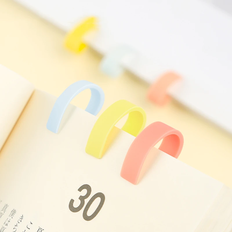 6pcs KOKUYO Silicone Notebook Mark Set Campus Candy Color Soft Bookmarks for Books Index Tag Marker Office School F7123