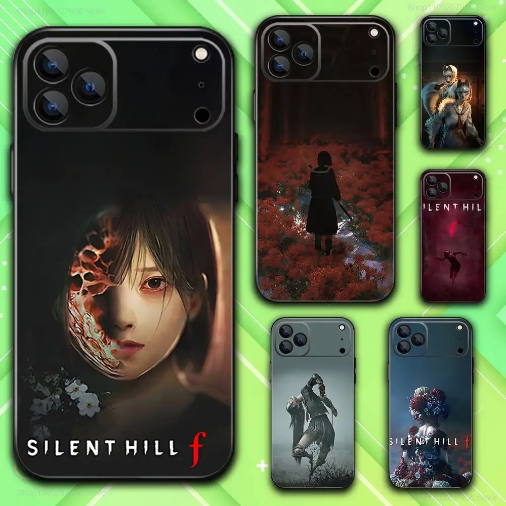 

Hot Game S-Silent H-Hill For iPhone 11,12,13,14,15,16,17,Plus,E,Air,Pro,Max,Mini Black Soft Phone Case