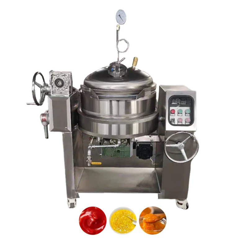 Automatic Stirring Pot Industrial Cooking Mixer Electric Thermal Oil Heating Jacketed Kettle With Agitator