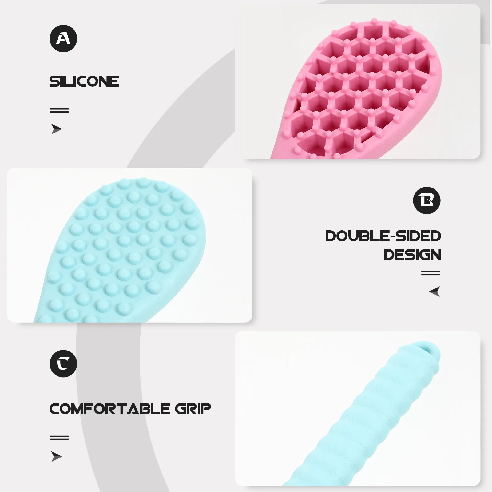 

Набор из 2 силиконовых массажных молотков: портативный массажер для тела, улучшающий кровообращение и снимающий усталость, для спины и шеи