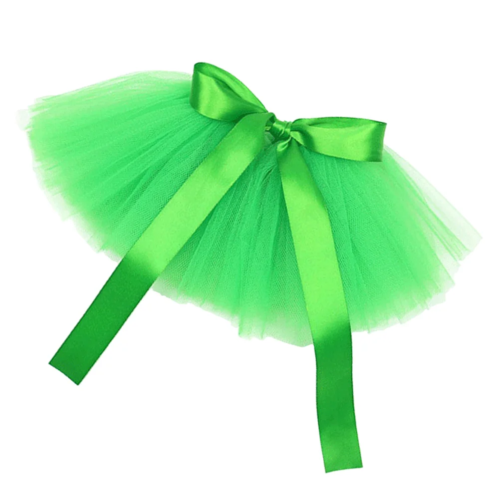 

1Pcs St Patrick's Day Gauze Skirt Puppy Clothes Pet Supplies Green Dog Tutu St. Patrick's Day Pet Skirt Dog Party Garment