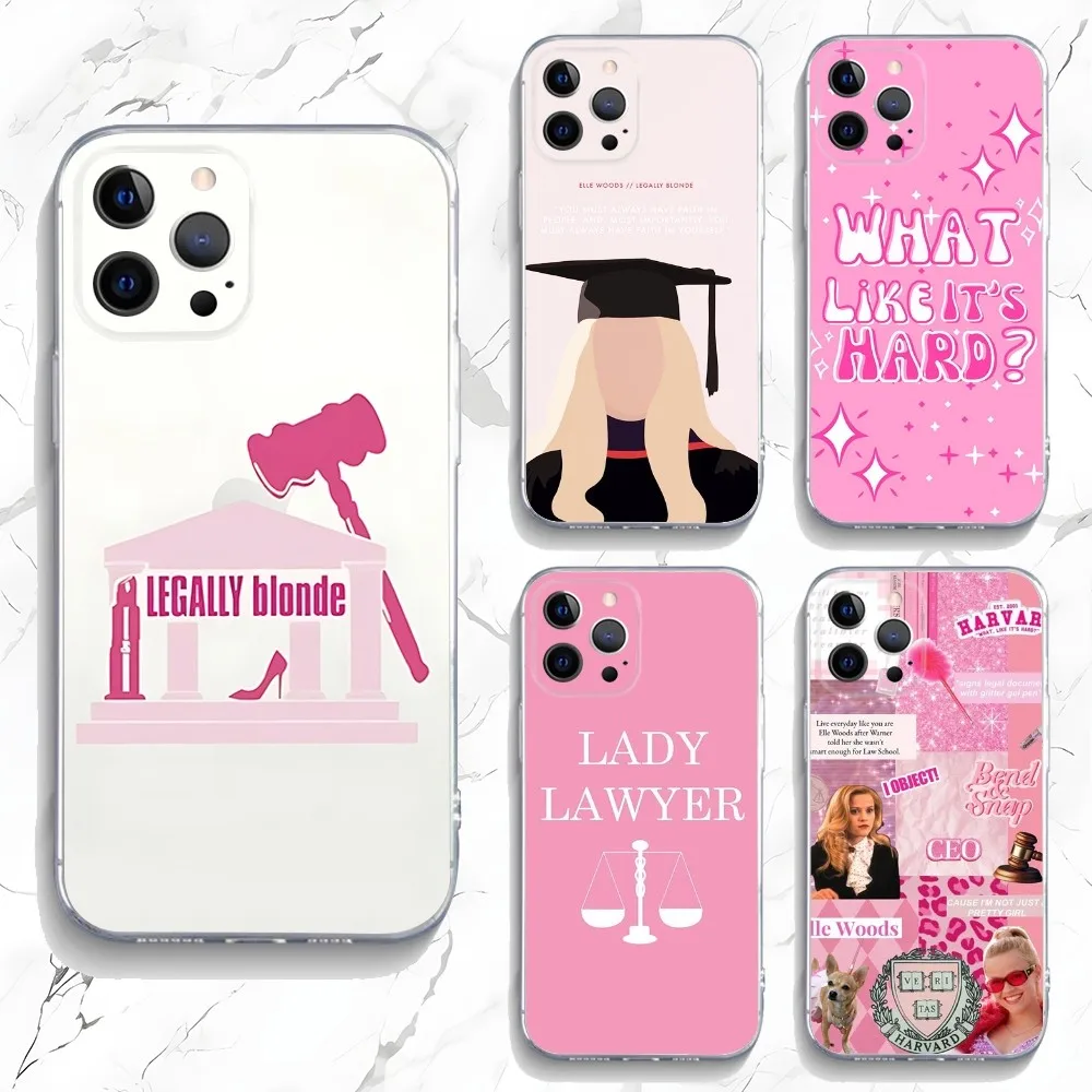 Legally Blonde Movie Phone Case For iPhone 15,14,13,12,11 Plus,Pro,Max,XR,XS,X,7,8 Plus,SE,Mini Transparent Silicone Soft