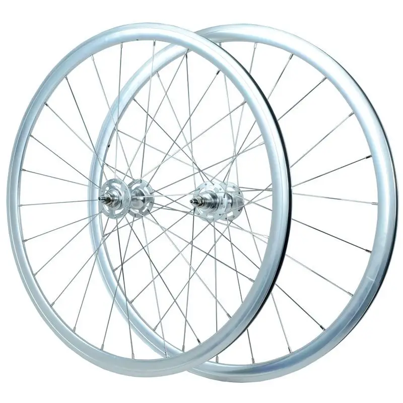 AliExpress NONE 700C Aluminum Alloy Fixed Gear Bicycle Wheelset Flip-Flop Rear Hub 71mm Large Flange hub Single Speed 100MM*120MM V/C Brake rim