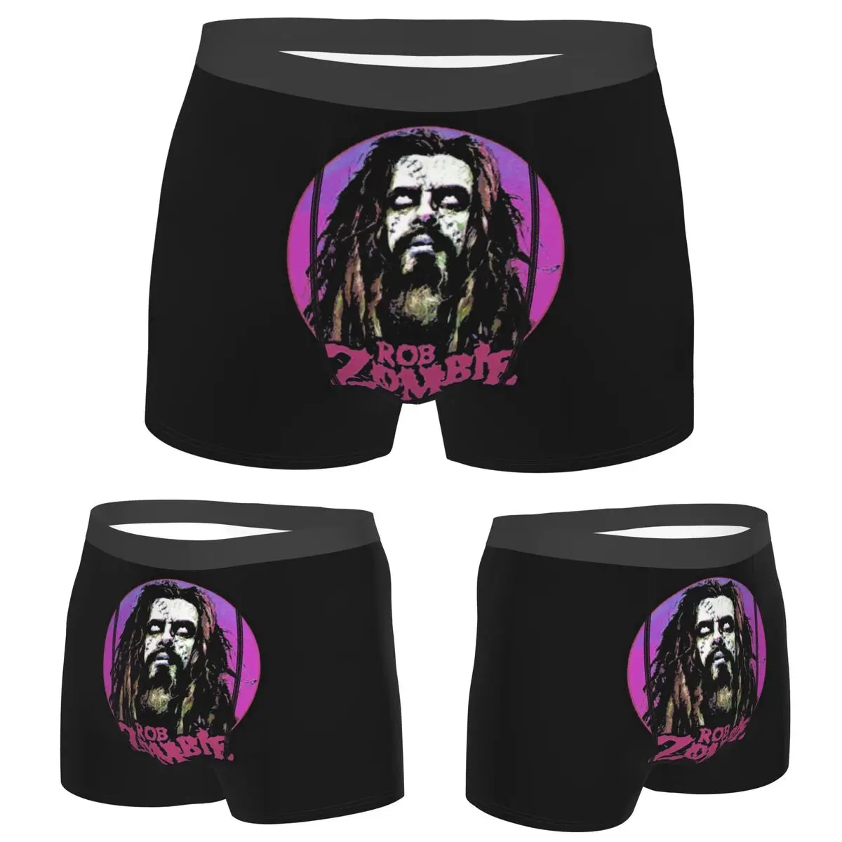 

Трусы-боксеры, шорты, винтажные трусики Rob Zombie Band Art, мужское мягкое нижнее белье для мужчин, подарки бойфренду