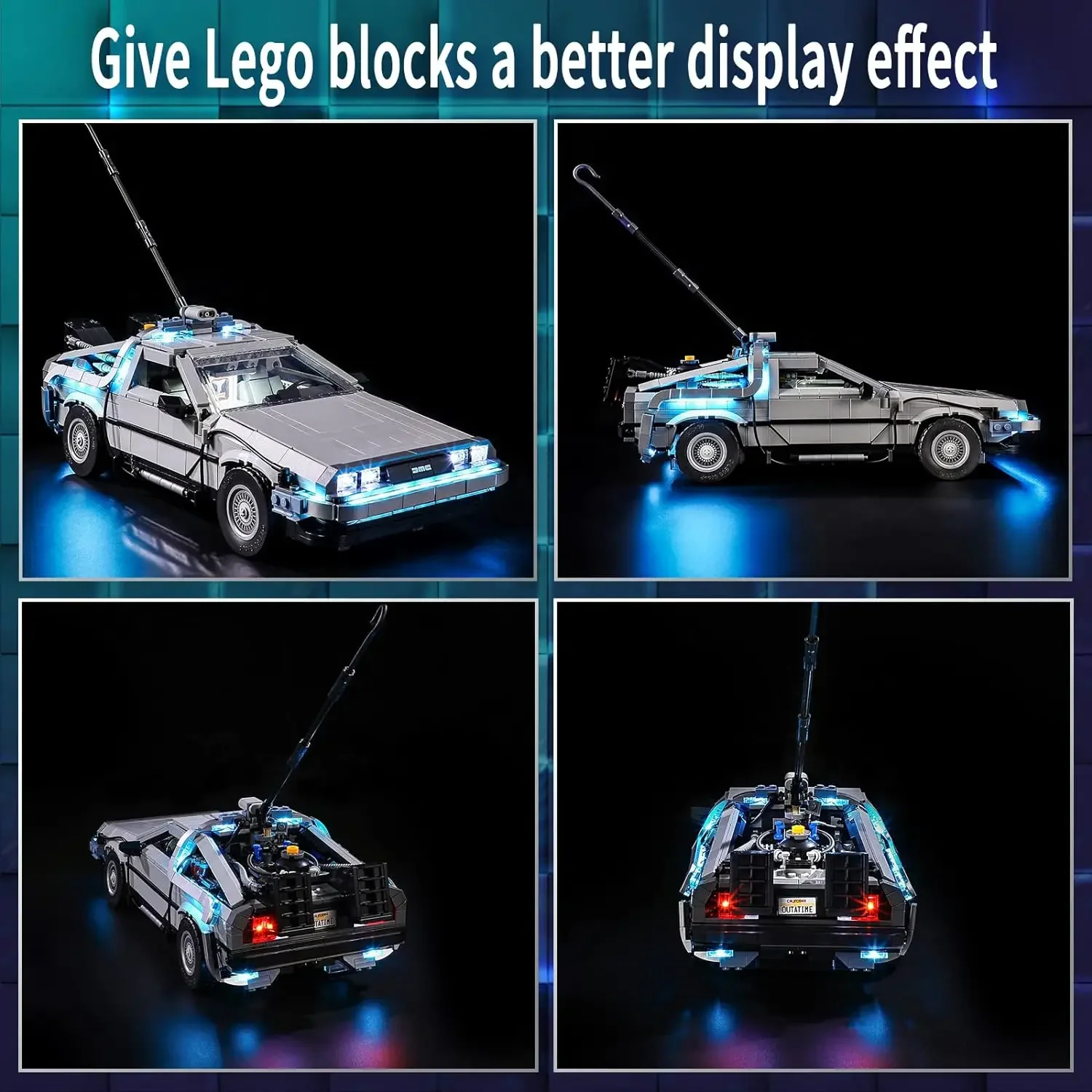 LED Lights For 10300 Back to the Future Decorative Lamp With Battery Box (Not Include Lego Building Blocks)