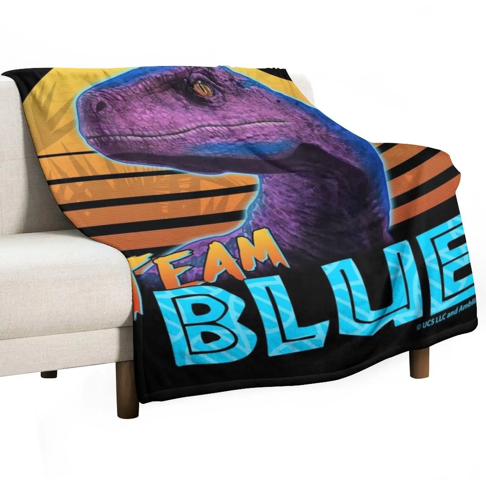 

Team Blue - Jurassic World Fan Art Throw Blanket Decorative Sofas Luxury Thicken Sofa Quilt Soft Plush Plaid Blankets