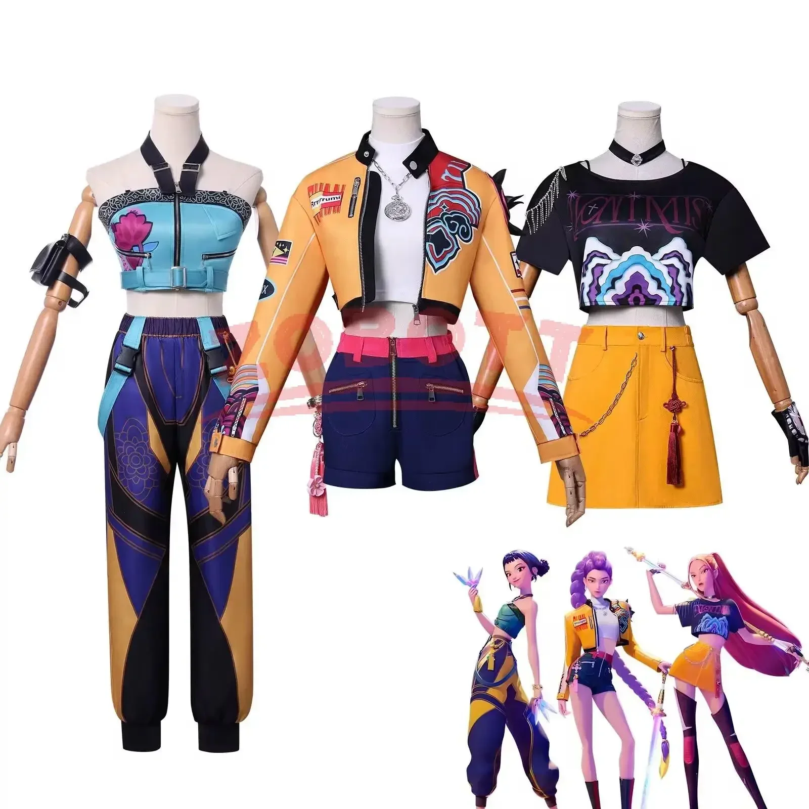 Anime KPop Zoey Cosplay Costume Wig Women Girls Halloween Carnival Comic-con Party Role Playing Outfits