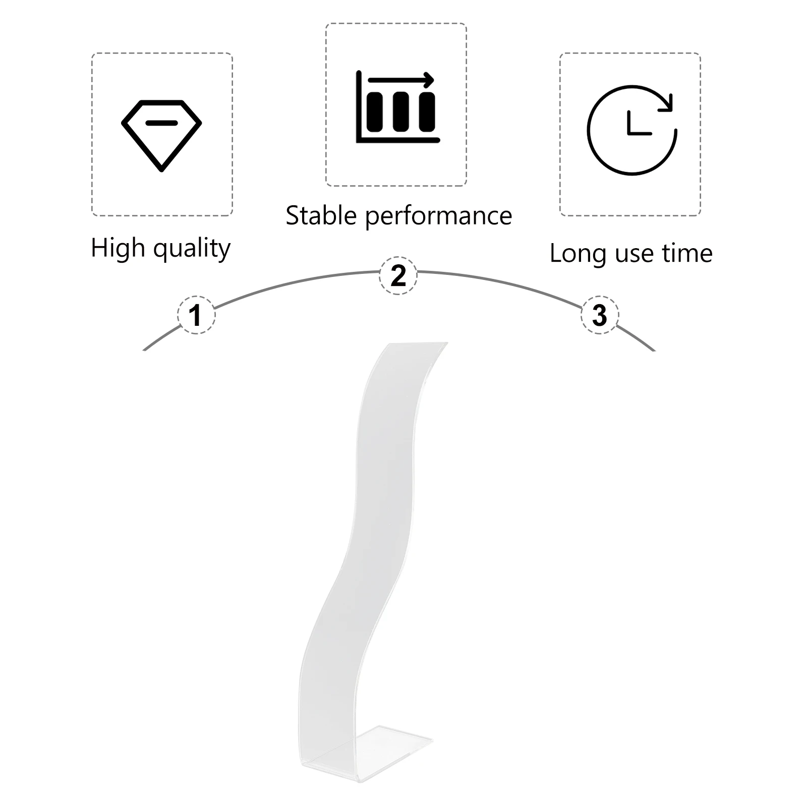 

Clear Acrylic Hair Clips Display Stand Organizer Barrettes Rack Holder For Home Daily Use Durable Elegant Design Smooth Surface