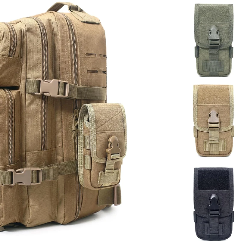 Tactische Mobiele Telefoon Holster Zakje, Tactische Smartphone Zakjes Edc Gsm Case Molle Gadget Tas Molle Bevestigingsriem Houder