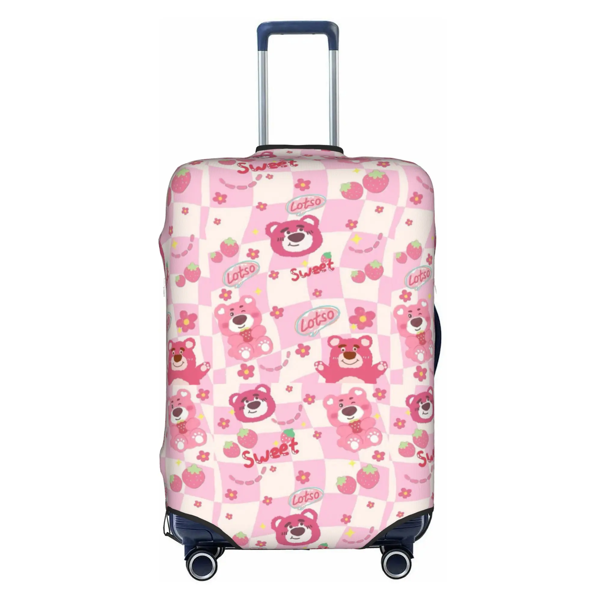Custom Strawberrys Anime Bears Luggage Cover Elastic Cartoon Travel Suitcase Protective Covers Fits 18-32 Inch