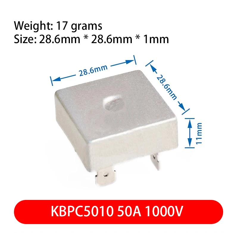 2PCS KBPC5010 50A 1000V Diode Bridge Rectifier kbpc5010