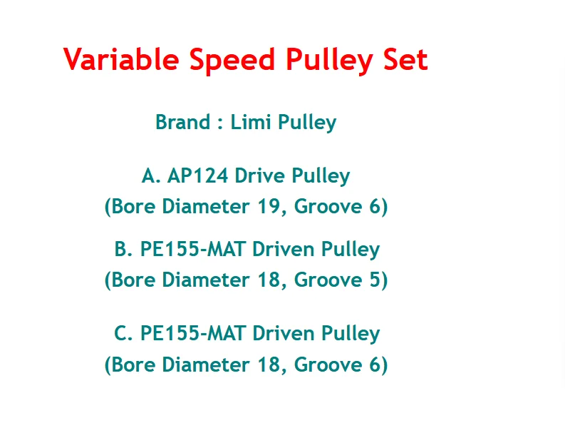 مجموعة ليمي متغيرة السرعة، بكرة القيادة AP124، مدفوعة #3