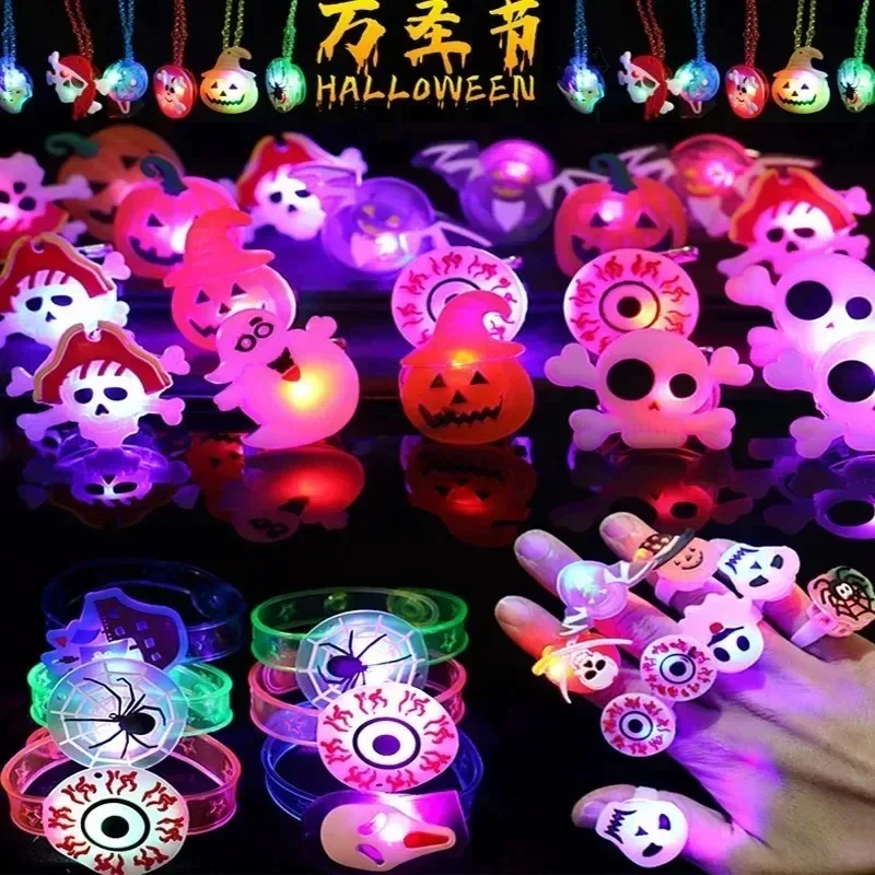 10-50 Stück LED-Ringe, Halloween-Leuchtringe in Form von Geistern und Fledermäusen, leuchtende Finger-Ringe, Halloween-Party, Geburtstagsgeschenke, Dekorationen und Zubehör. – Detail 15