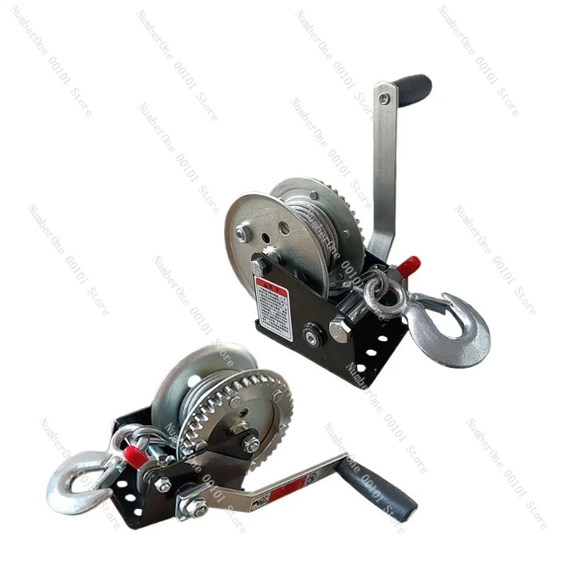 

Heavy-duty Self-locking Hand Winch, Small Hoist and Fixed Lifting Crane, Galvanized Winch for Outdoor Use