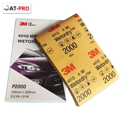 Gerçek 3M401Q güzellik zımpara 1000-2000grit139x227mm boya yüzey güzellik parlatma su taşlama araba araba zımpara