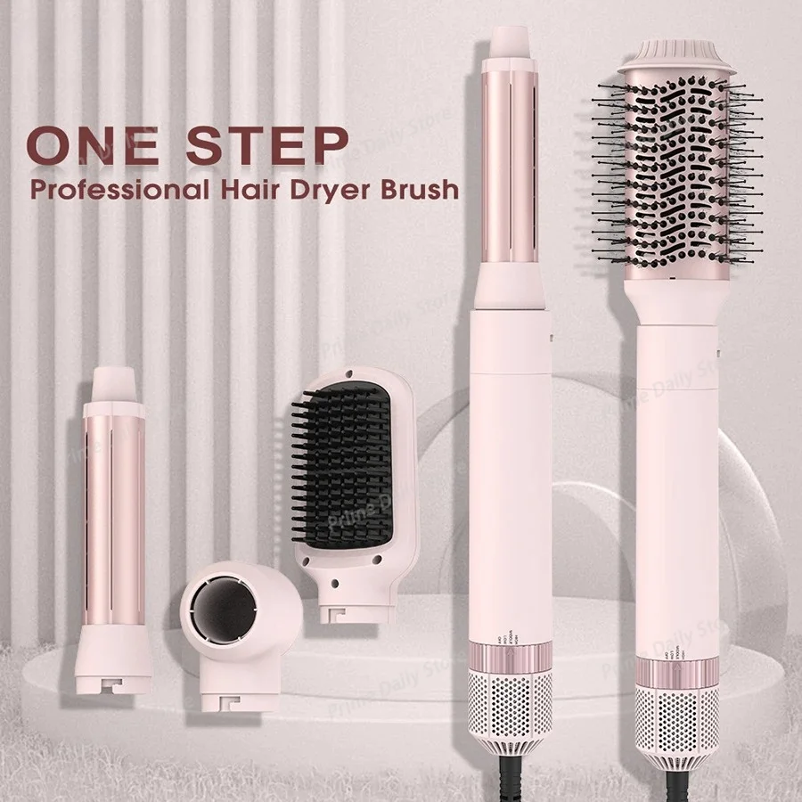 5 in 1 Hair Straightener Brush Detachable Curling Iron Hair Dryer Auto Wrap Curlers Fast Drying Hair Styling Electric Brush