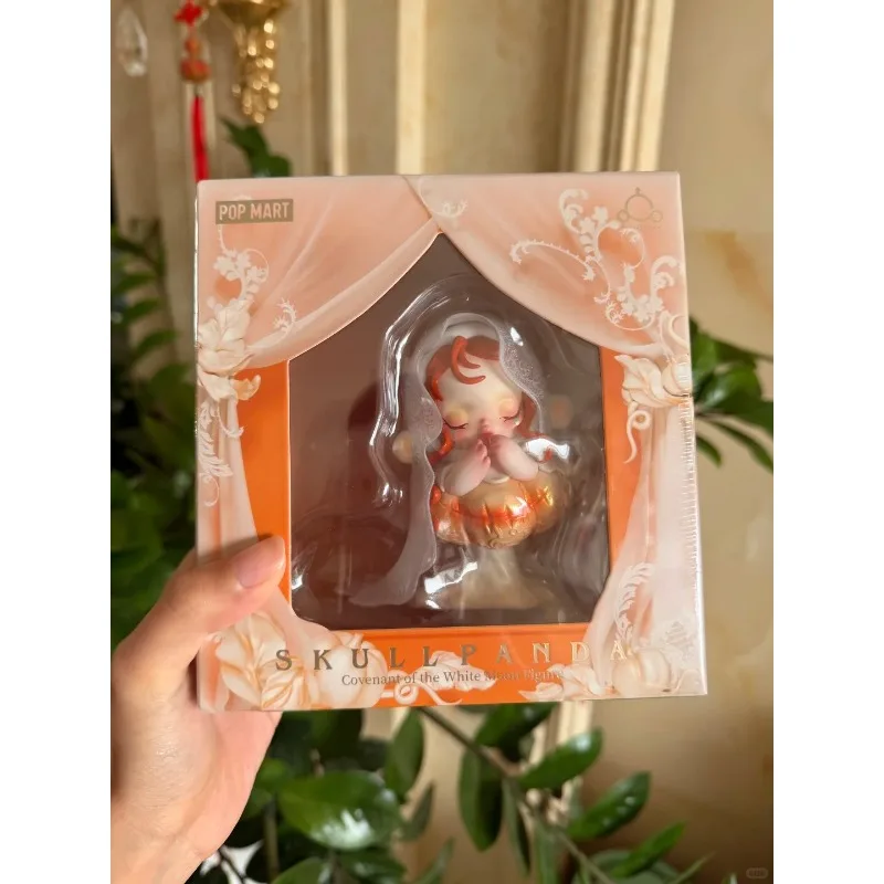 

Original POPMART Product Skullpanda White Moon Contract Blind Box Figurine Cute Doll Exquisite Decorative Xmas Gift Collection