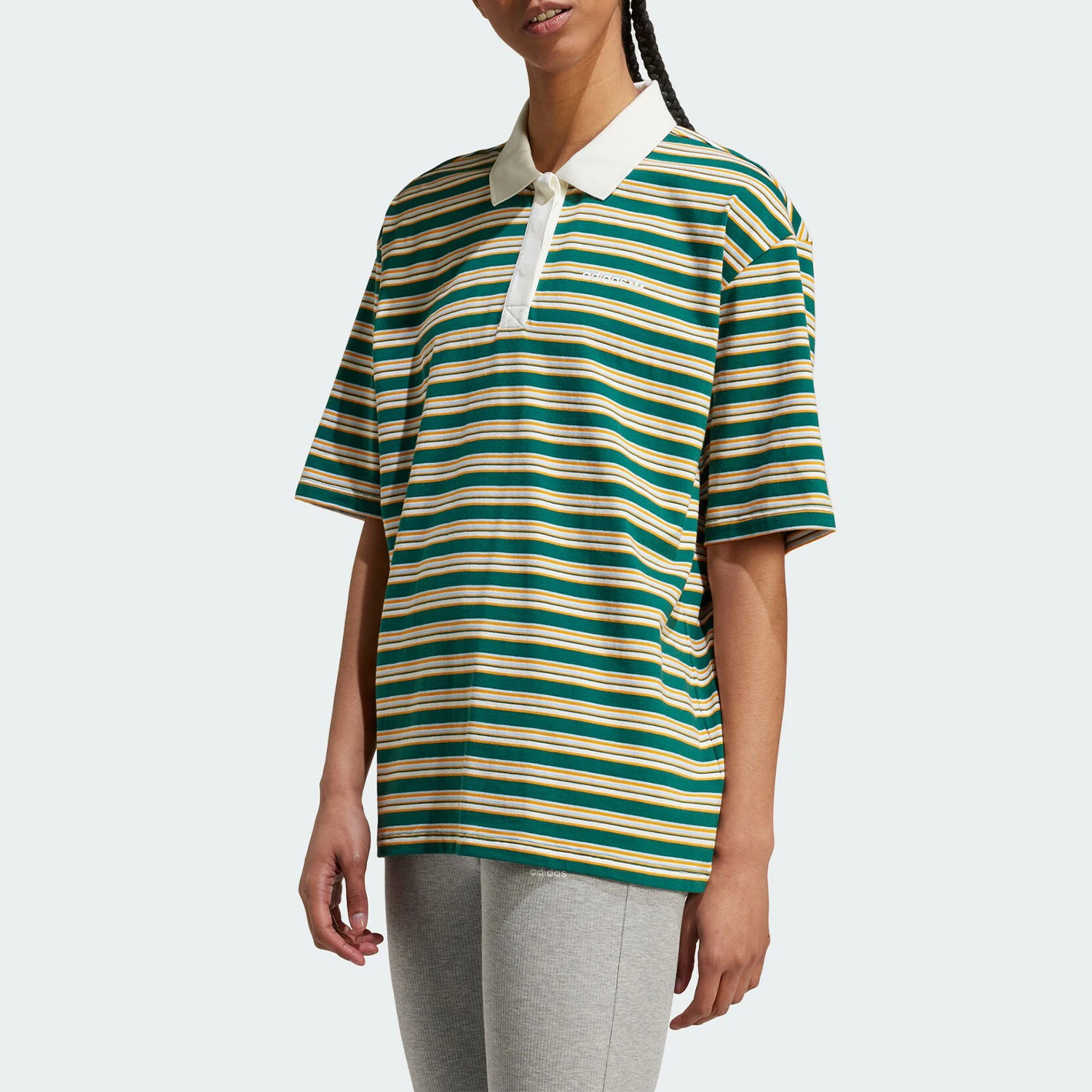 

Adidas Originals Женская повседневная свободная рубашка-поло с коротким рукавом JC6162