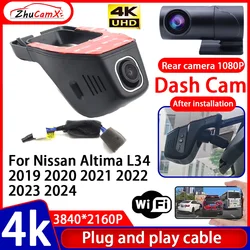 ZhuCamX ๋น๋์ค ๋
น์๊ธฐ ํ๋ฌ๊ทธ ์ค ํ๋ ์ด ์๋์ฐจ DVR ๋์ ์บ ์นด๋ฉ๋ผ, ๋์ฐ ์ํฐ๋ง L34 2019 2020 2021 2022 2023 2024, 4K UHD