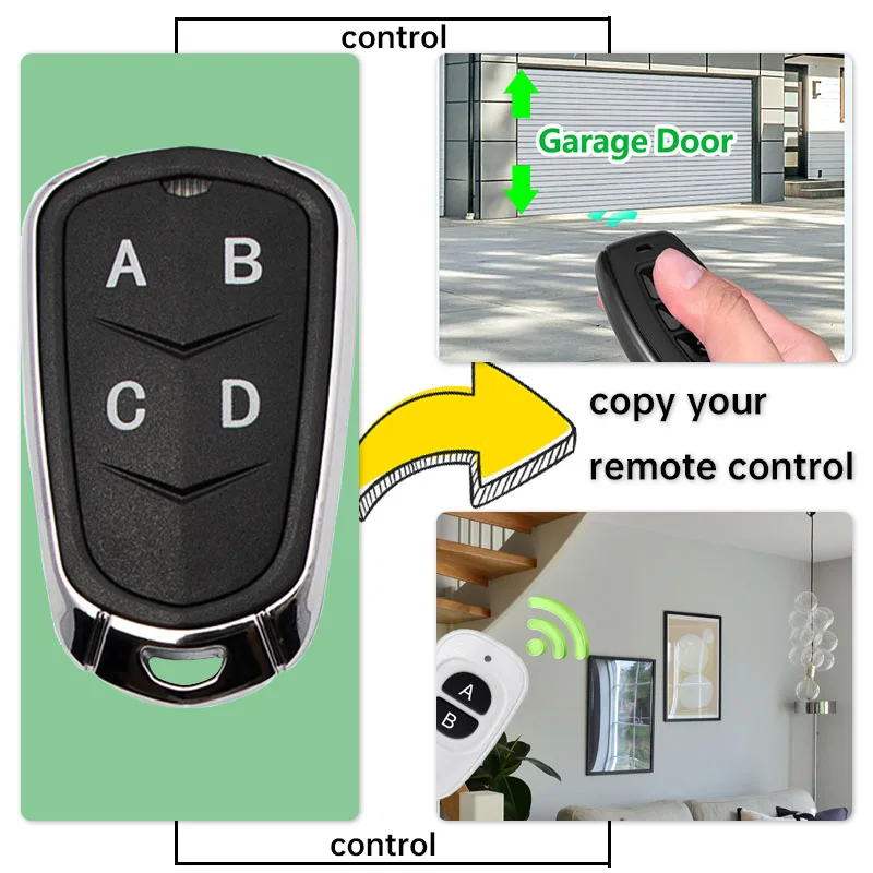 Diese 4 Channels Copy Remote Control 433MHZ Clone Duplicate Transmitter Fixed Learning Code For Garage Door Doorhan Nice Came