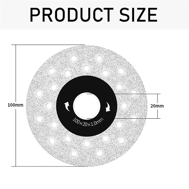 ABRE-Diamond Chamfered Saw Blades For Cutting And Grinding Tile Marble, Reshline Rock Slab Flat Grinding Cutting Piece,6Pack