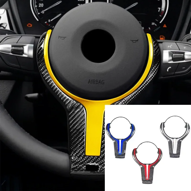 

Car M power Steering Wheel Covers Carbon Fiber M sport Steering Wheel Trim for BMW M2 F87 M3 F80 M4 F82 M5 F10 M6 F06