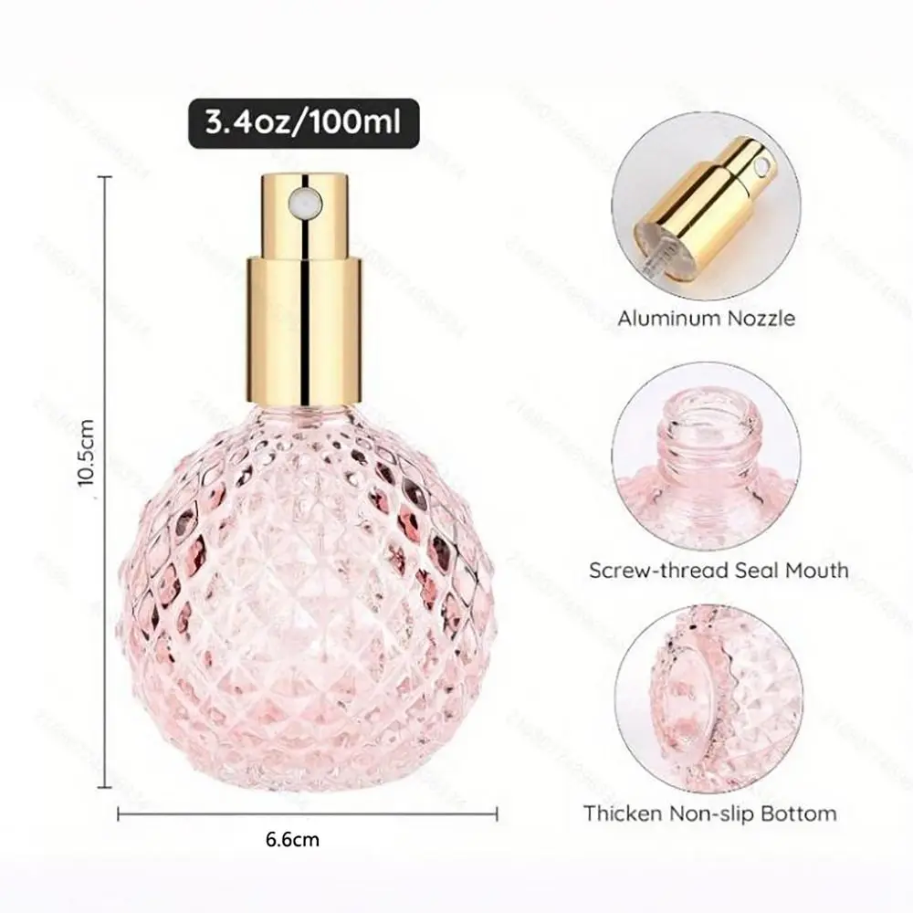 3.4oz 100ml butelka perfum pojemniki na próbki Home Decor puste szkło wielokrotnego napełniania podróżny dozownik perfum do perfum i kosmetyków