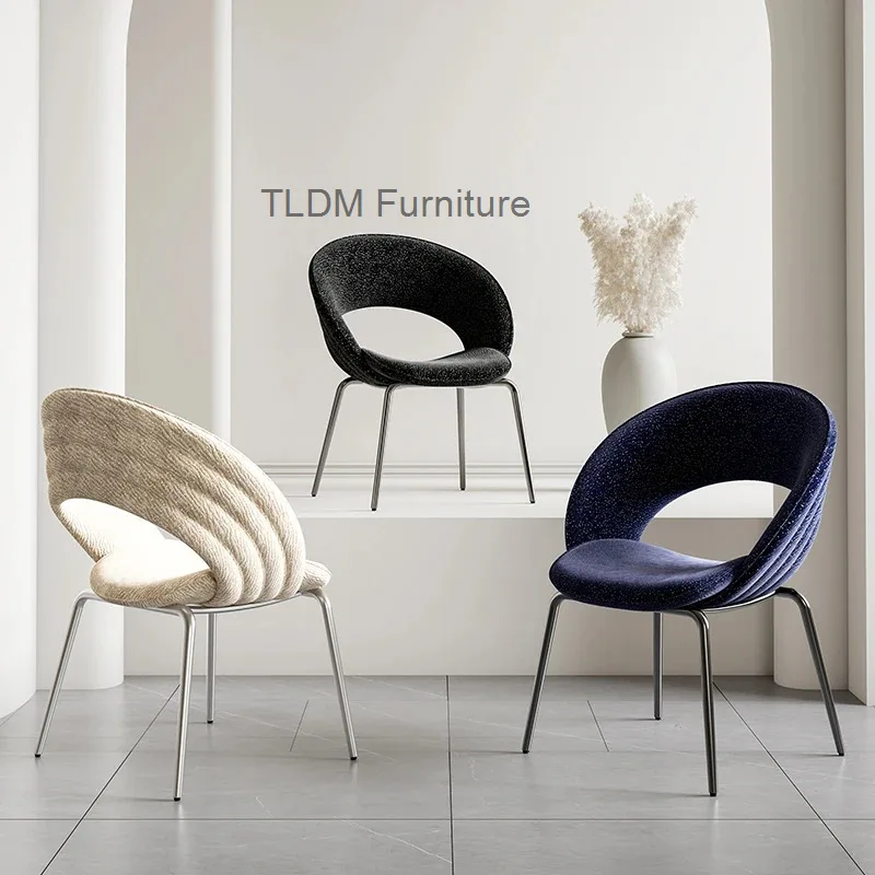 Light Luxury Living Room Chair Simple Restaurant Dining Chair Home Bedroom Study Leisure Backrest Chairs Starry Sky Chairs