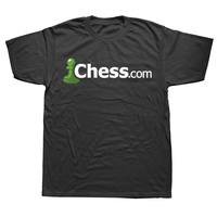 Funny Chess Com Online Chess Site Graphic T-shirts Men Women's Fashion Casual Tshirt 100% Cotton Loose Oversized T Shirt