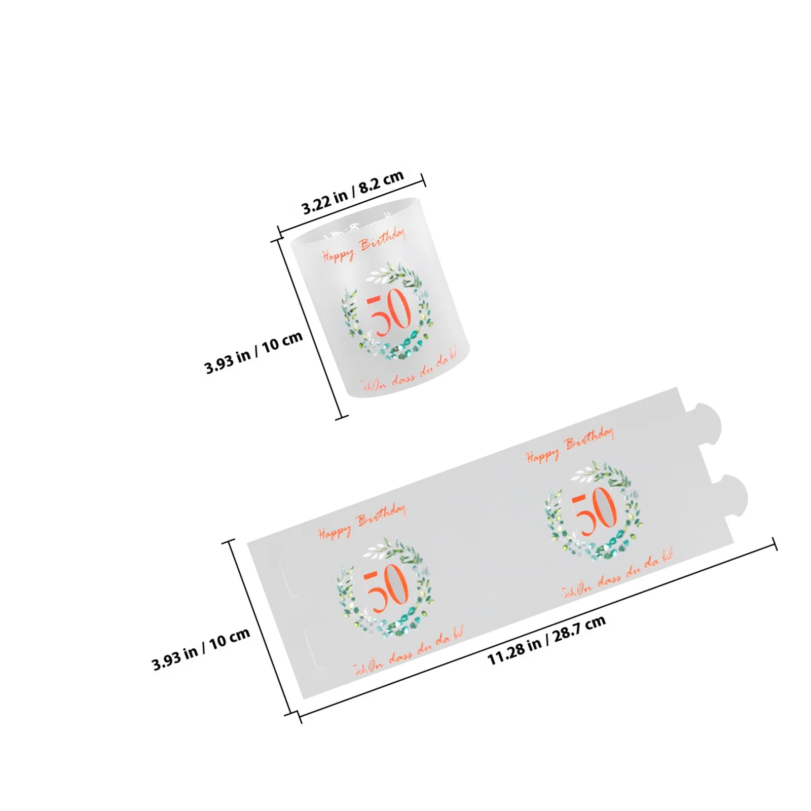 8pcs Birthday Lamp Shades Pvc Windproof Plastic Cylinder Covers For Tea Light Candles Decorative Desktop Lighting