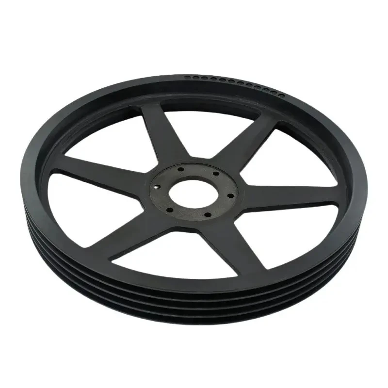 

Jet Black Paint Ductile Iron Wheat Harvester With Large Pulley Single Double Groove Pulley Pulley Belt Cast Iron Flywheel