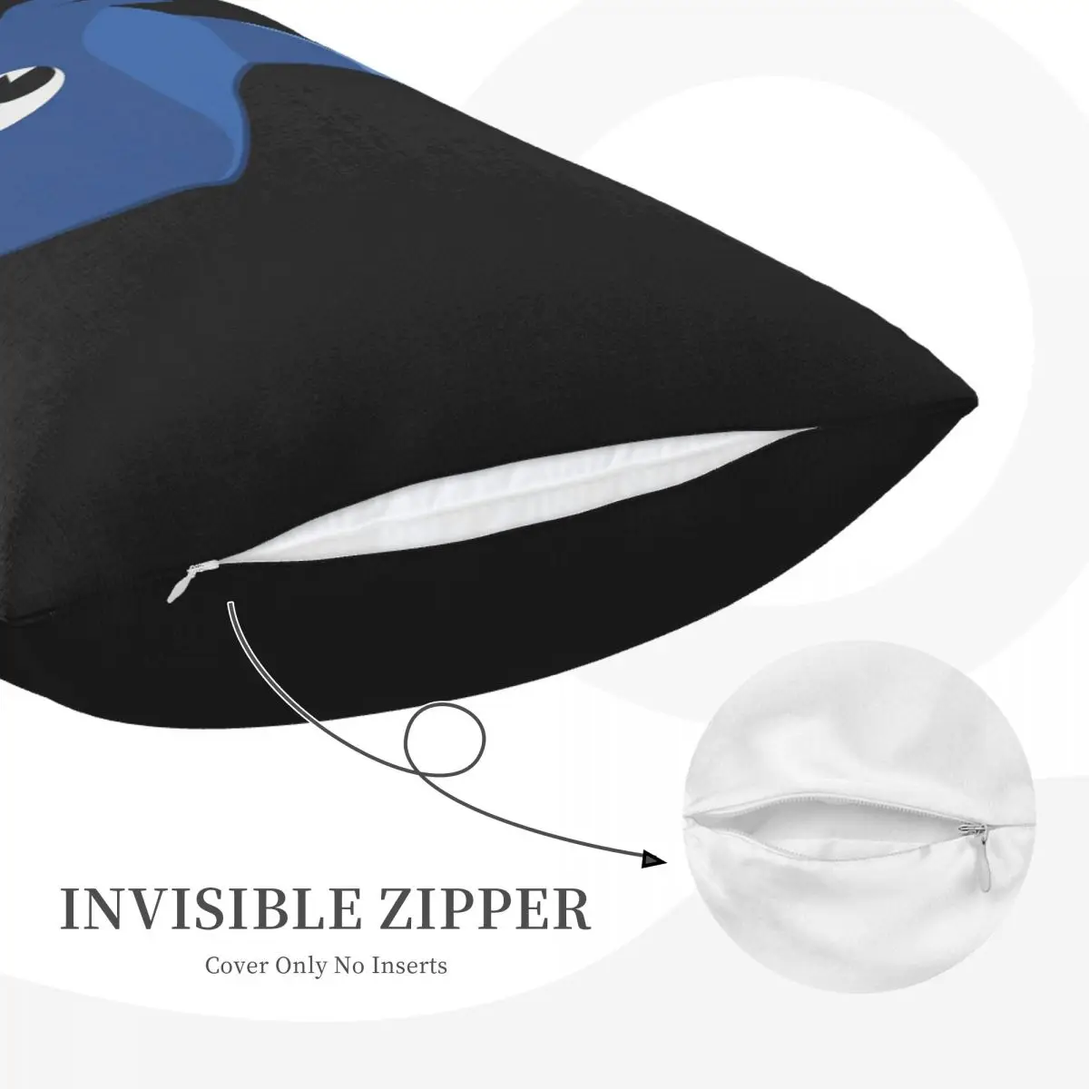 Funny Shark Dog Rectangle Pillowcase Cushion Cover Decor Bedroom Bed Home Comfort Throw Pillow
