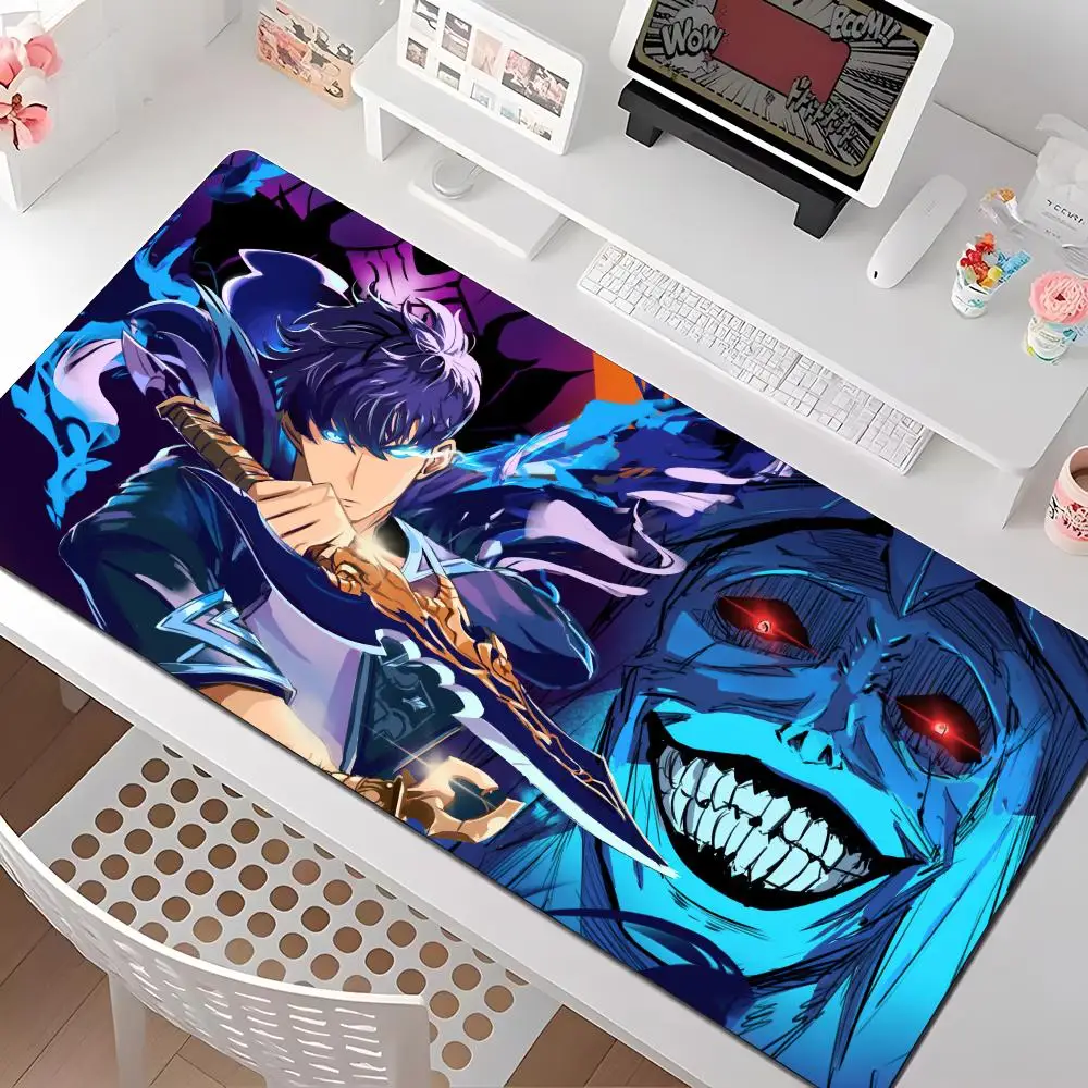 

S-Sung J-Jinwoo Artwork Mouse Pad Multiple Sizes Large Square Computer Office Game Table Mats Rubber Anti-slip Mousepads