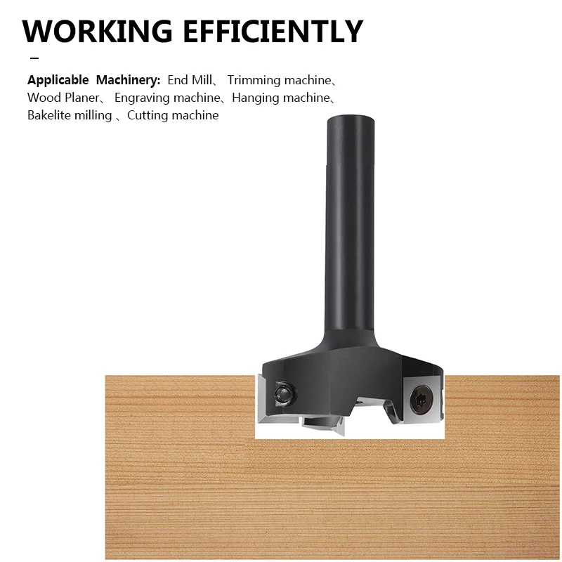 Livter Hout Router Bit 12Mm 3 Fluit Schaven Bits Gezicht Bevrijdt Insert-Stijl Spoilboard Cnc Verhardingen Router Bit for A Hout