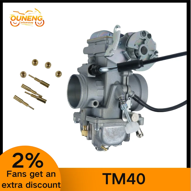 TM40-6 Motorcycle Carburetor For Mikuni TM40 40mm with Accelerator Pump Flat Slide Carb