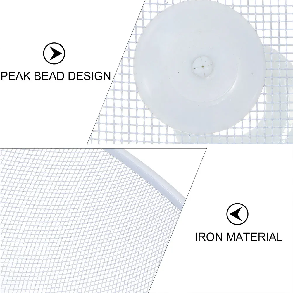 

2 Pcs Food Covers Insect Prevention Dust Kitchen Supplies Wrought Iron White Ventilated Smooth Edge Practical for Indoor