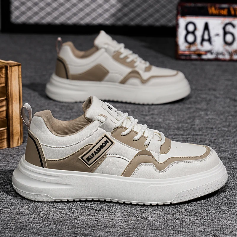 

Мужские туфли для доски, новинка 2025, модные удобные уличные прогулочные туфли на толстой подошве, повседневная уличная одежда, модные мужские кроссовки