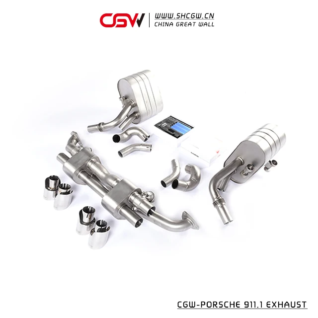 Direct Source of CGW Performance Sound Valve Exhaust Muffler Catback Tips for 911 991.1 3.4 3.8 2013-20151