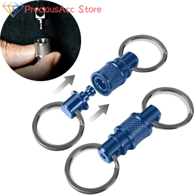 1Pcs Titanium Alloy Quick Release Buckle EDC Keychain Outdoor Tool For Camping Hiking Gear