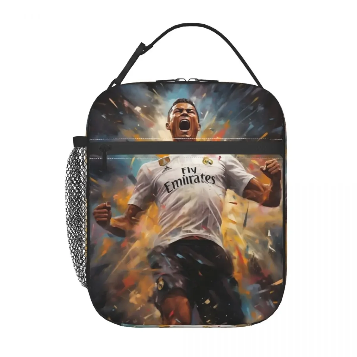 Cristiano Ronaldo Jumps Thermal Insulated Lunch Bags for Picnic Football Portable Bento Box Men Women Cooler Thermal Food Box