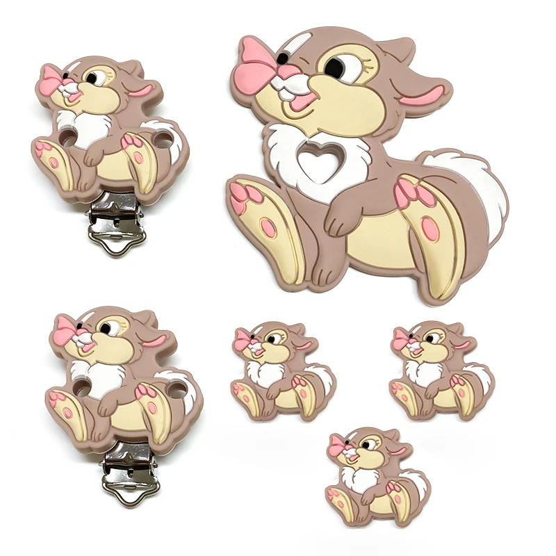 

1/3/10 шт. силиконовый зажим в виде кролика «сделай сам», детский прорезыватель для прорезывания зубов, ожерелье, инструмент для бисера, подарочные аксессуары для медсестер