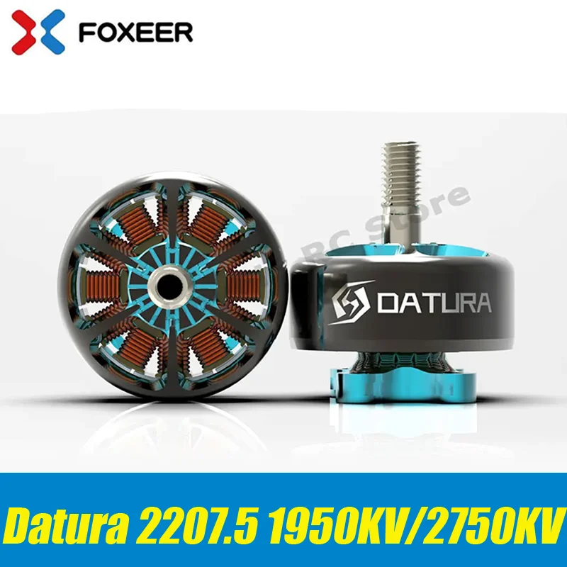 

FOXEER DATURA 2207.5 2750KV 4S 1950KV 6S Бесщеточный двигатель с полым валом из алюминиевого сплава для RC FPV Drone
