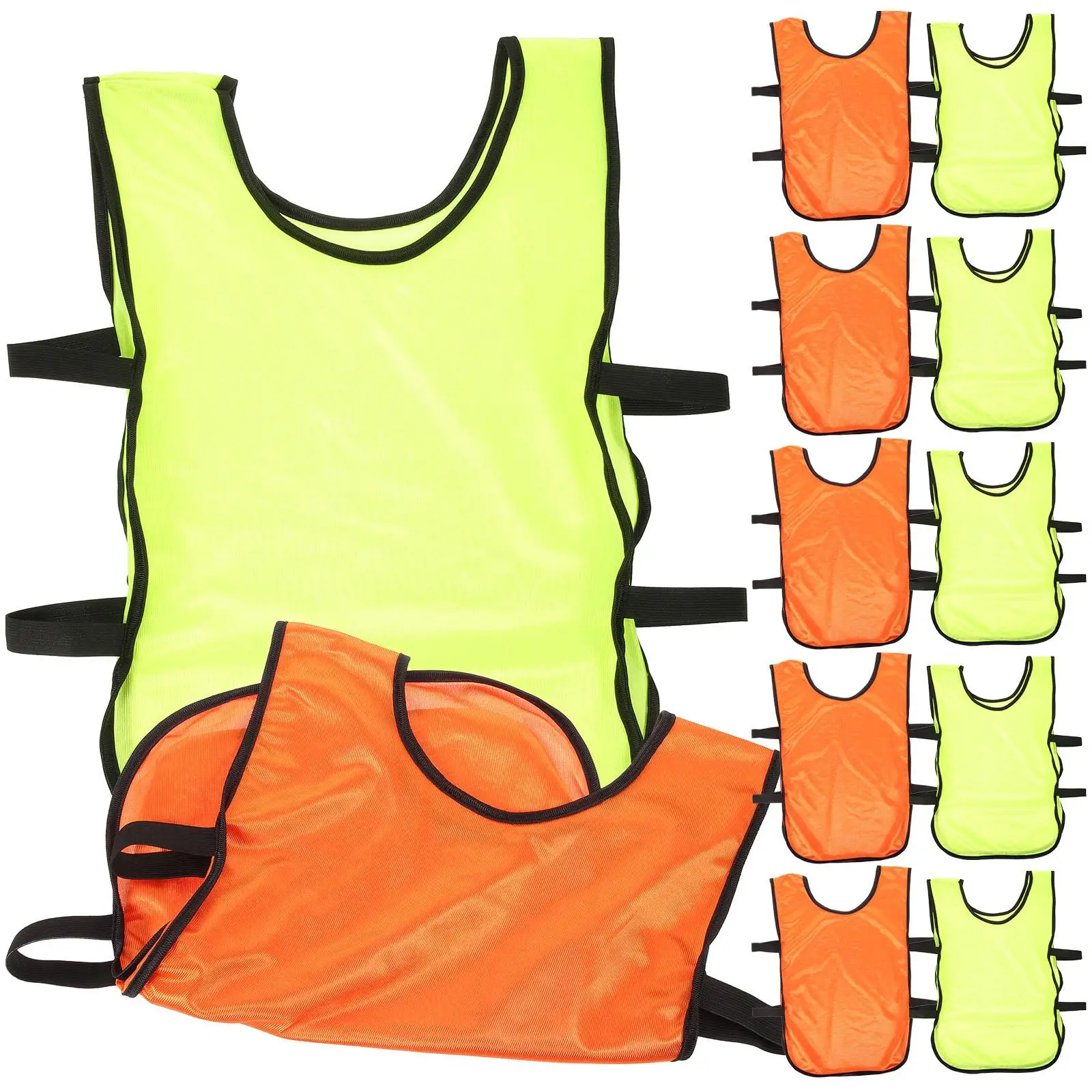 

12 Pcs Training Vest Kids Soccer Portable Pinnies Polyester Sports Vests Child Breathable Lightweight Jerseys Open Sides