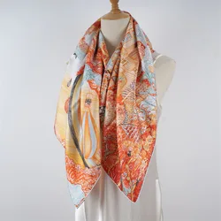 Women 100% Real Silk Scarf Shawl 90 Silk Scarves Wraps Neckerchief