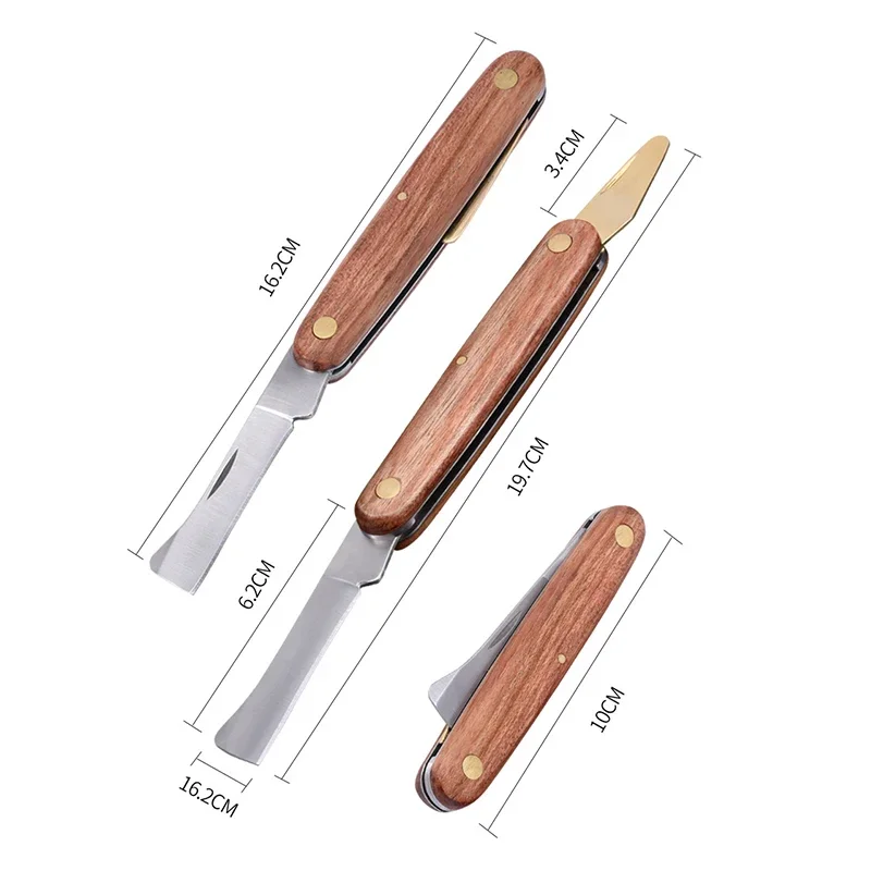 Tool Grafting Tools Foldable Grafting Pruning Knife Professional Garden Grafting Cutter Stainless Steel Wooden Handle Knife