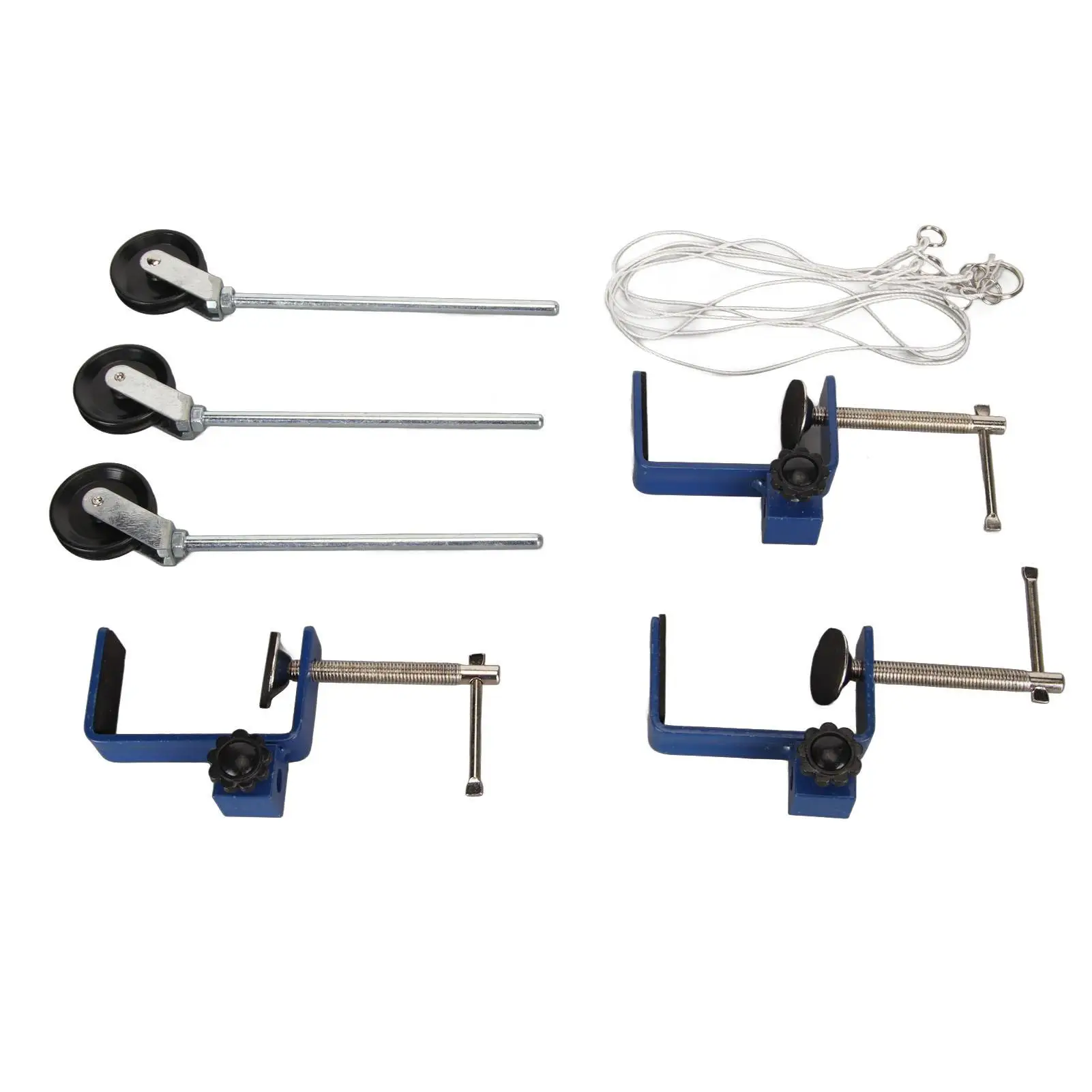 

Reinforced Metal & Plastic Table Mount Clamp with Pulley - Multi-Purpose Bench Clamp for physics Lab Teaching