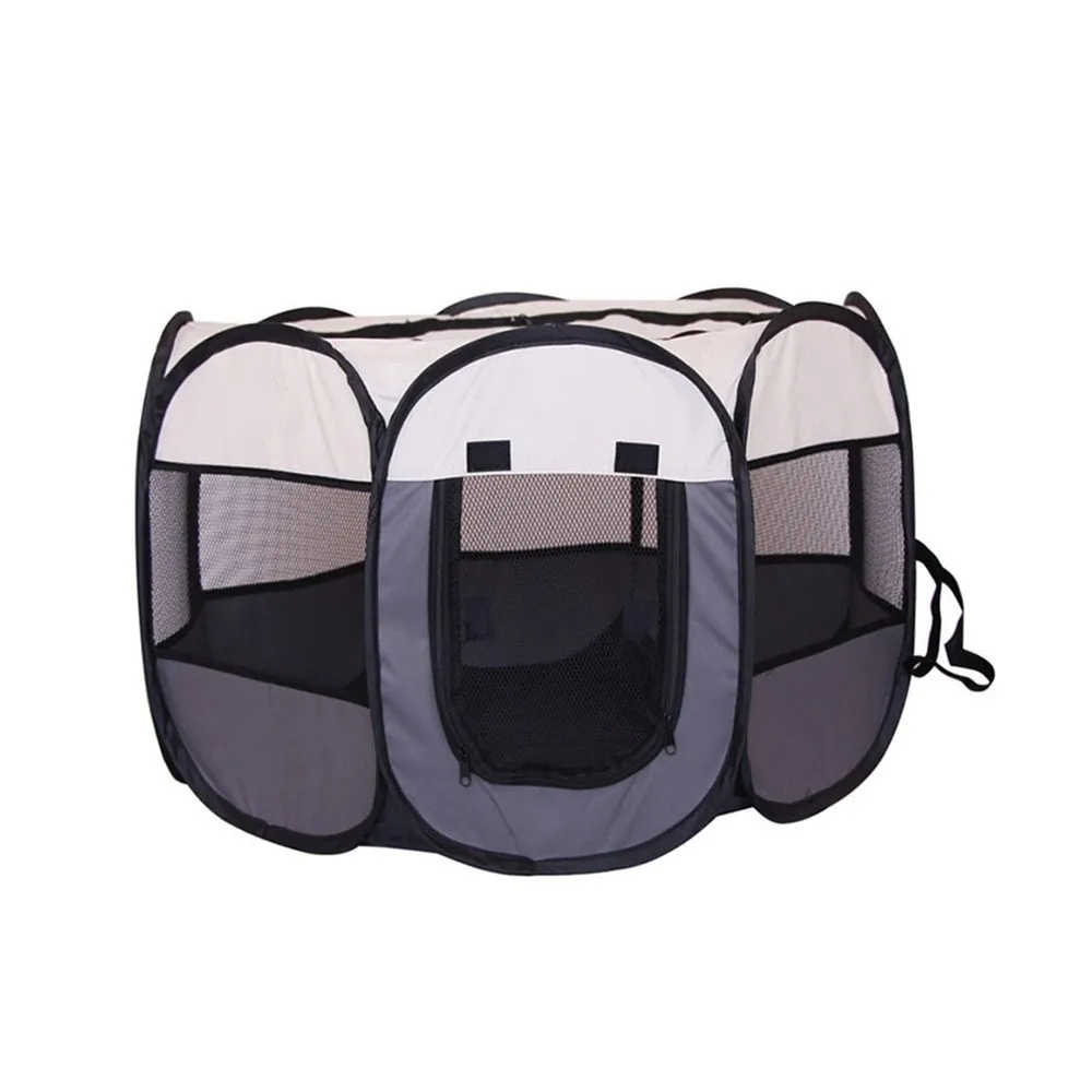 Portable Outdoor Kennels Fences Dog Tent House Pet Playpen Cat Large Foldable GOG Cage Delivery Room(D 91x91x58CM)